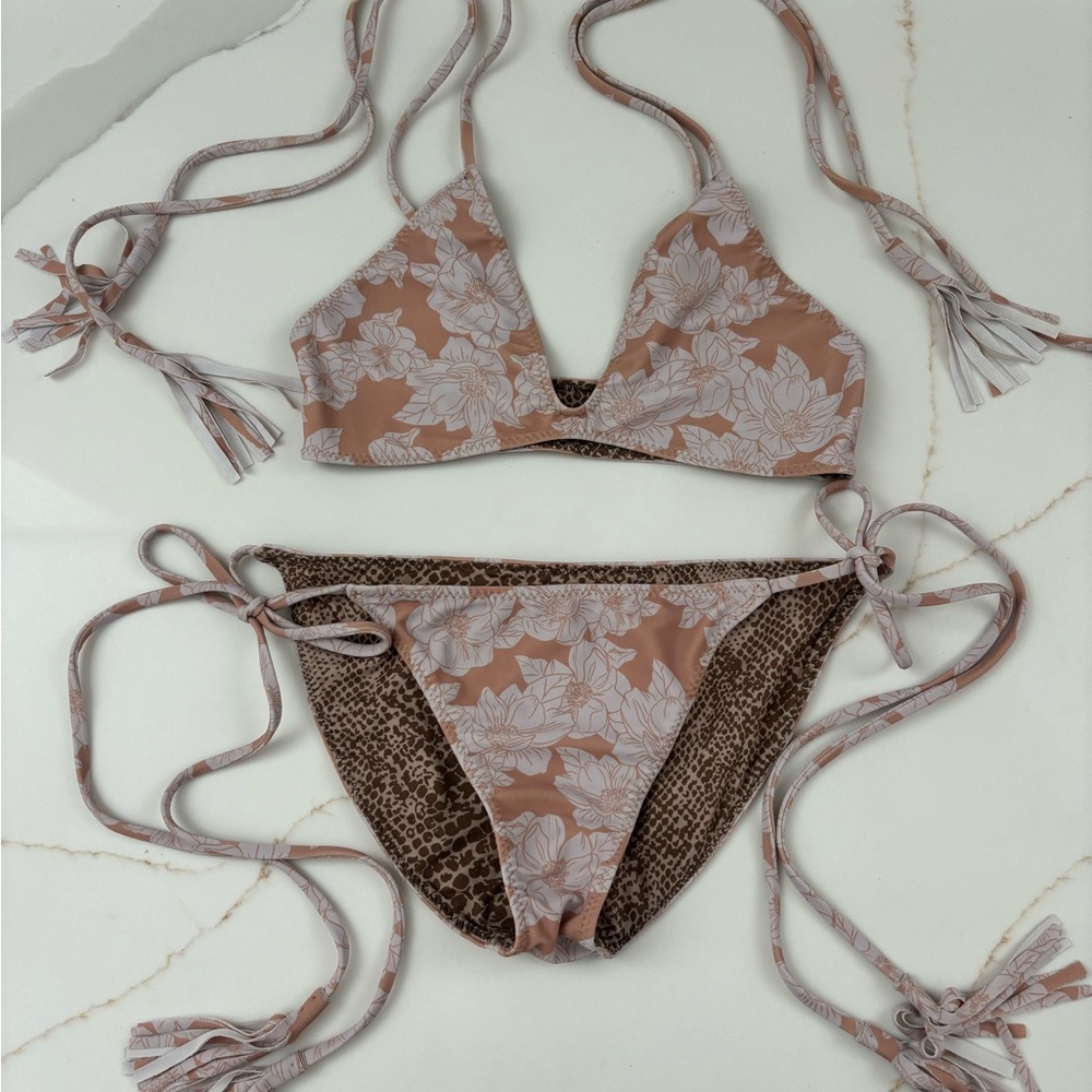 Acacia Swimwear Floral and Animal Print Bikini